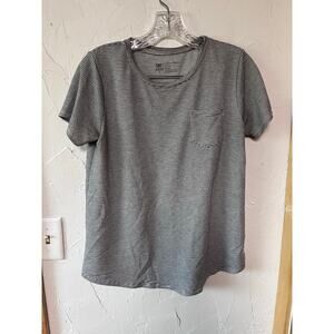 Albion Gray Striped Tee Sz S